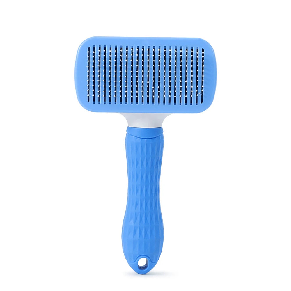 Self-Cleaning Pet Hair Remover Brush – Dog & Cat Grooming Comb, Dematting & Fur Removal Tool