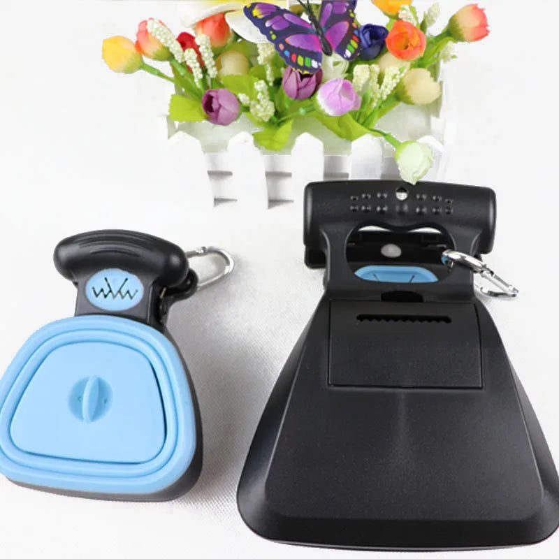 Foldable Dog Pooper Scooper – Travel Pet Waste Picker with 1 Roll Biodegradable Bags