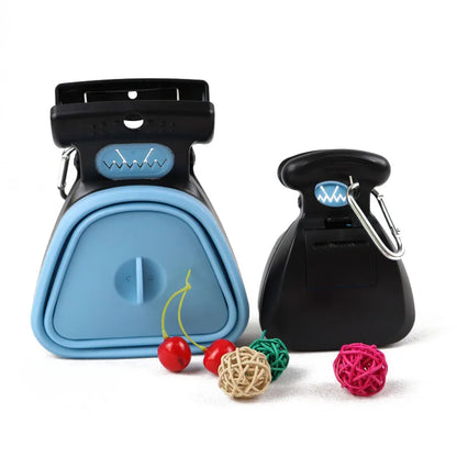 Foldable Dog Pooper Scooper – Travel Pet Waste Picker with 1 Roll Biodegradable Bags