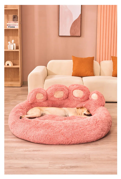 Fluffy Winter Dog Bed – Warm Plush Pet Sofa Basket & Mat for Dogs and Cats