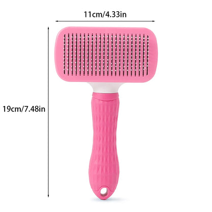 Self-Cleaning Pet Hair Remover Brush – Dog & Cat Grooming Comb, Dematting & Fur Removal Tool