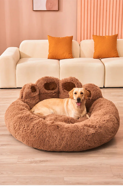 Fluffy Winter Dog Bed – Warm Plush Pet Sofa Basket & Mat for Dogs and Cats