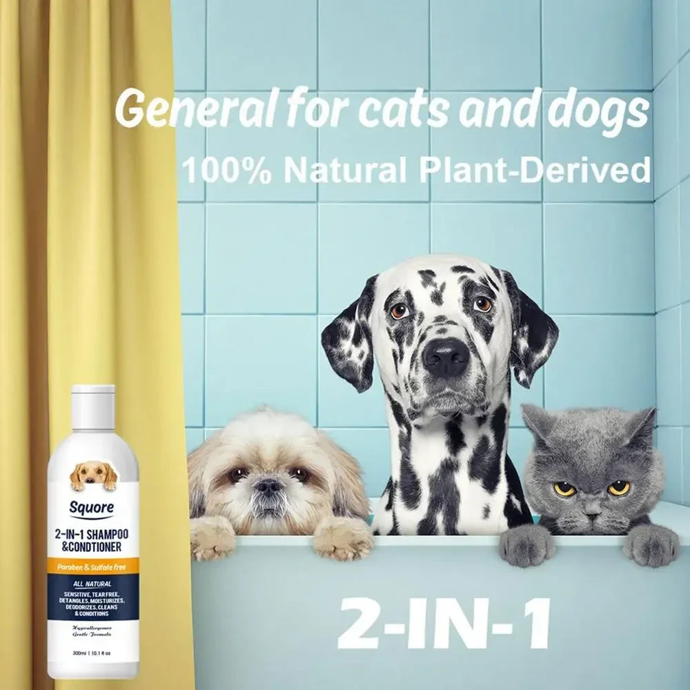 2-in-1 Puppy Shampoo & Conditioner – Natural, pH-Balanced Moisturizing Formula for Sensitive Skin