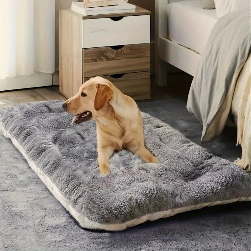 Large Plush Dog Bed Sofa – Thick Super-Soft Polyester Pet Mat for Small, Medium & Large Dogs