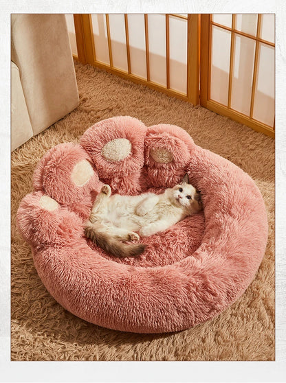 Fluffy Winter Dog Bed – Warm Plush Pet Sofa Basket & Mat for Dogs and Cats