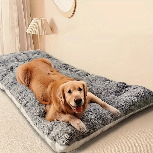 Large Plush Dog Bed Sofa – Thick Super-Soft Polyester Pet Mat for Small, Medium & Large Dogs