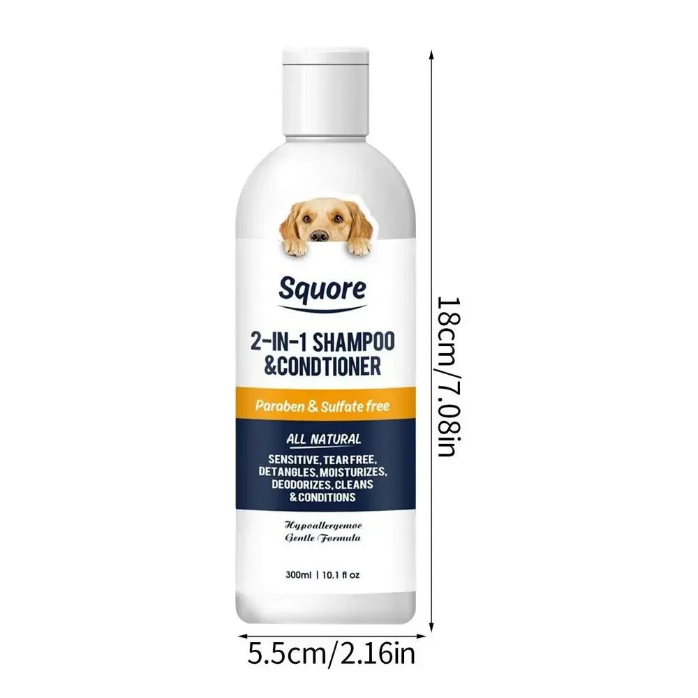 2-in-1 Puppy Shampoo & Conditioner – Natural, pH-Balanced Moisturizing Formula for Sensitive Skin