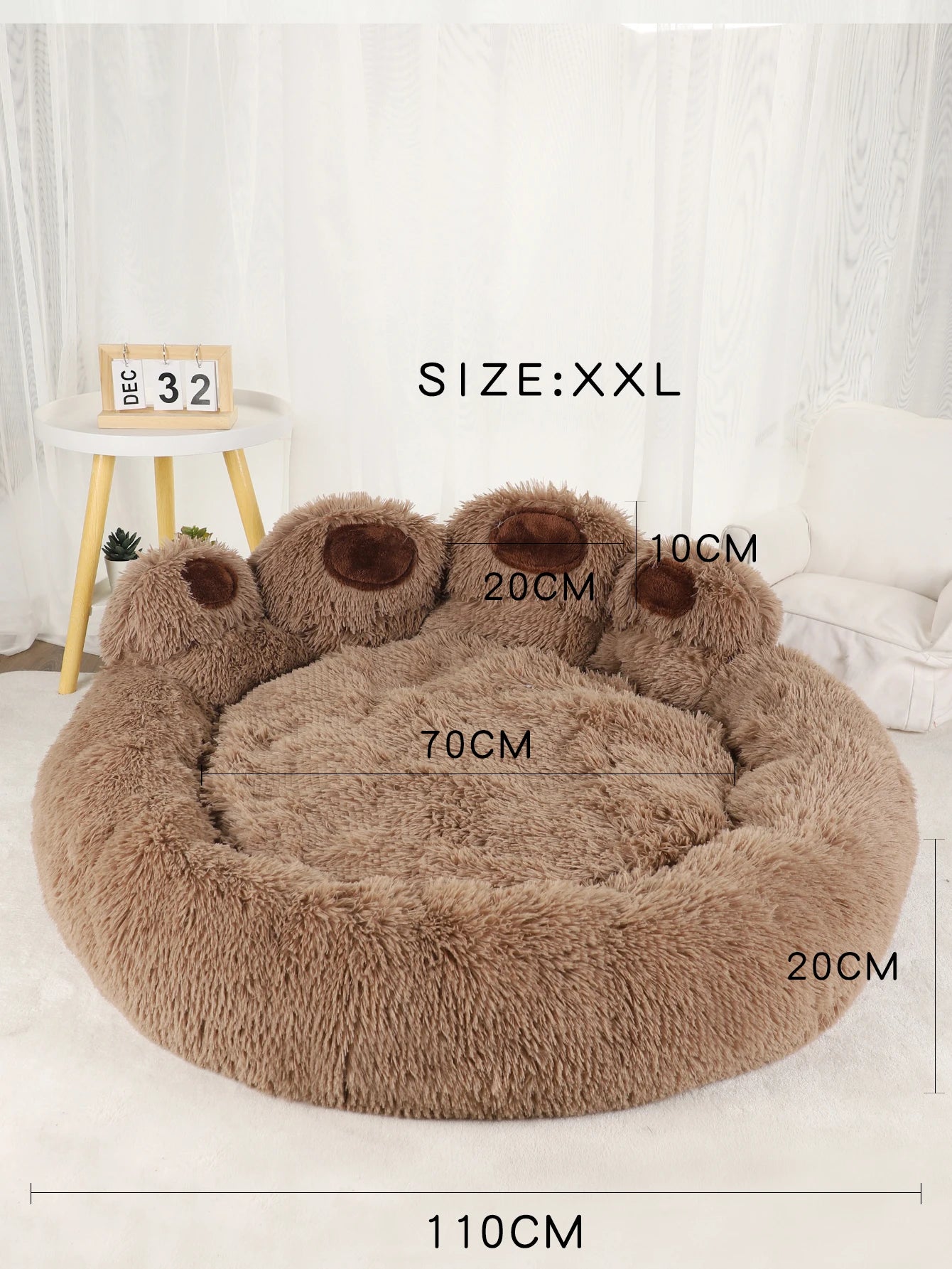 Fluffy Winter Dog Bed – Warm Plush Pet Sofa Basket & Mat for Dogs and Cats