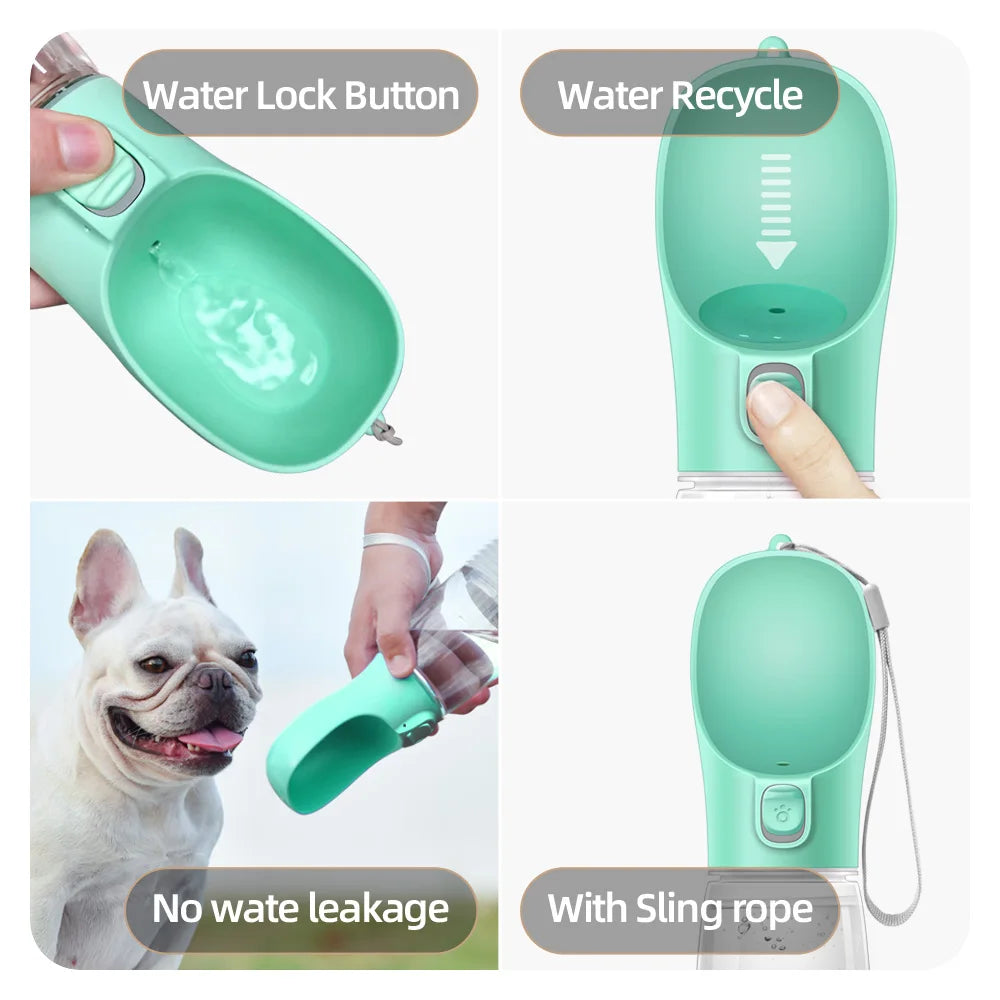 Portable Dog Water Bottle – Leakproof Outdoor Drinking Bottle for Small & Large Dogs and Cats