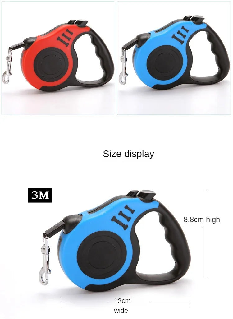 3M / 5M Retractable Dog Leash – Automatic Flexible Traction Rope for Small & Medium Dogs
