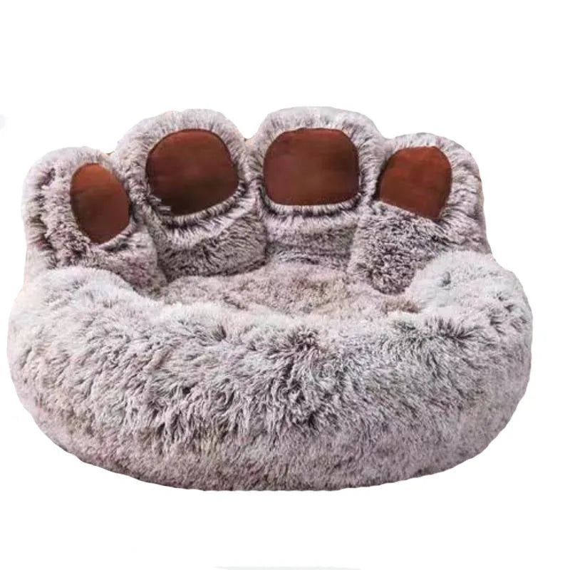 Fluffy Winter Dog Bed – Warm Plush Pet Sofa Basket & Mat for Dogs and Cats