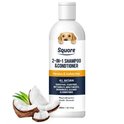 2-in-1 Puppy Shampoo & Conditioner – Natural, pH-Balanced Moisturizing Formula for Sensitive Skin