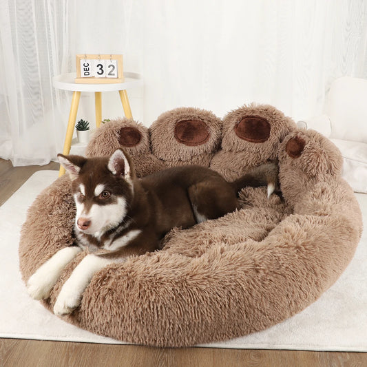 Fluffy Winter Dog Bed – Warm Plush Pet Sofa Basket & Mat for Dogs and Cats