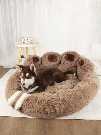 Fluffy Winter Dog Bed – Warm Plush Pet Sofa Basket & Mat for Dogs and Cats