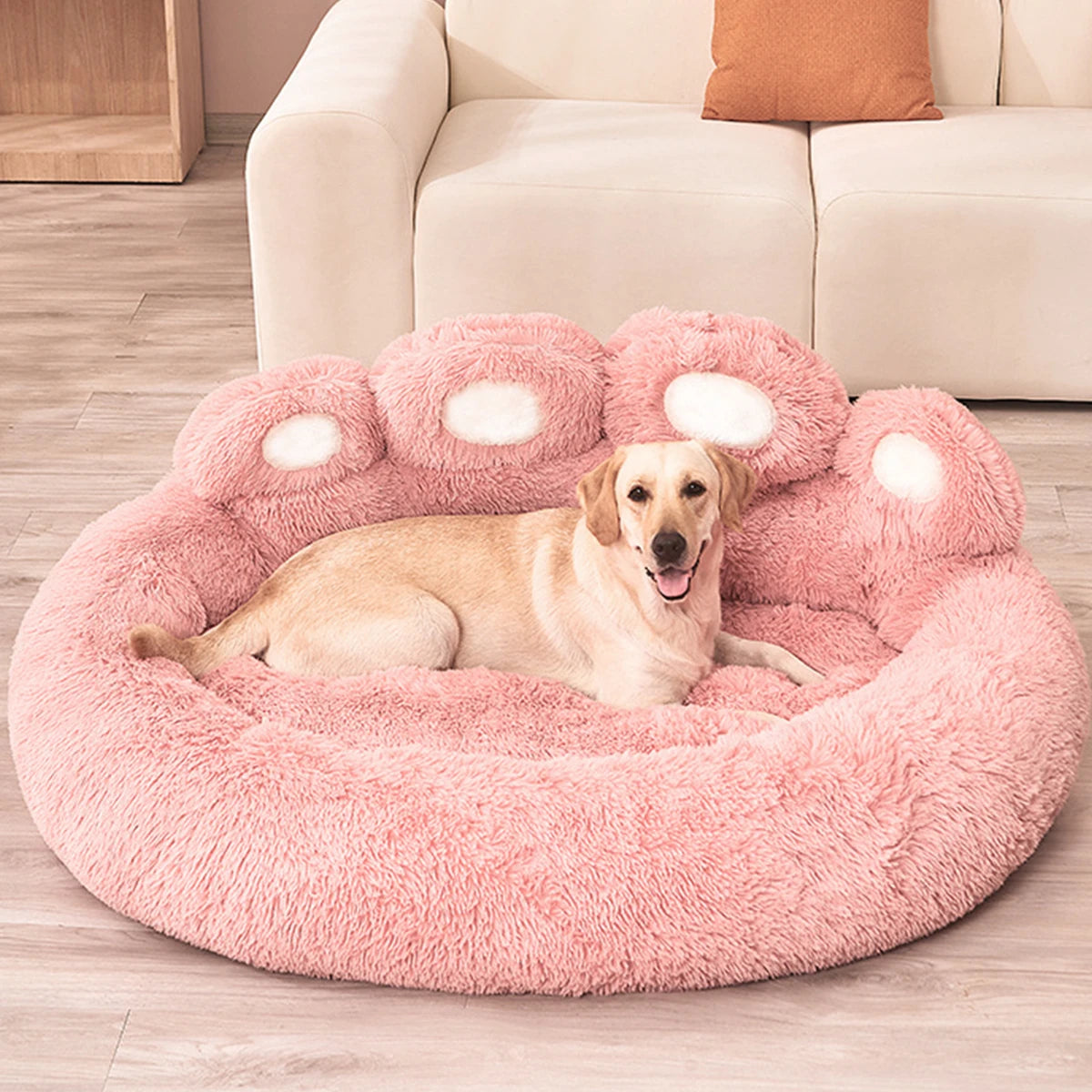 Fluffy Winter Dog Bed – Warm Plush Pet Sofa Basket & Mat for Dogs and Cats