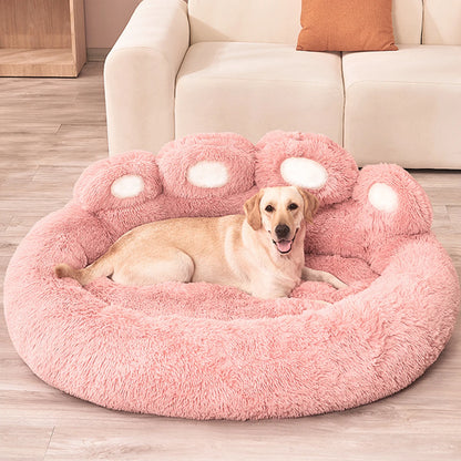 Fluffy Winter Dog Bed – Warm Plush Pet Sofa Basket & Mat for Dogs and Cats