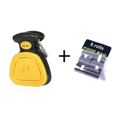 Foldable Dog Pooper Scooper – Travel Pet Waste Picker with 1 Roll Biodegradable Bags