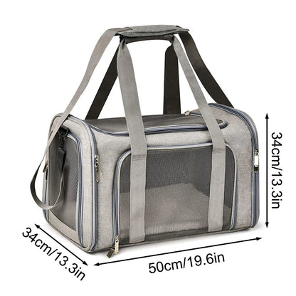 Collapsible Pet Carrier for Cats & Small Dogs – Travel Carrier for Puppies up to 15 lbs