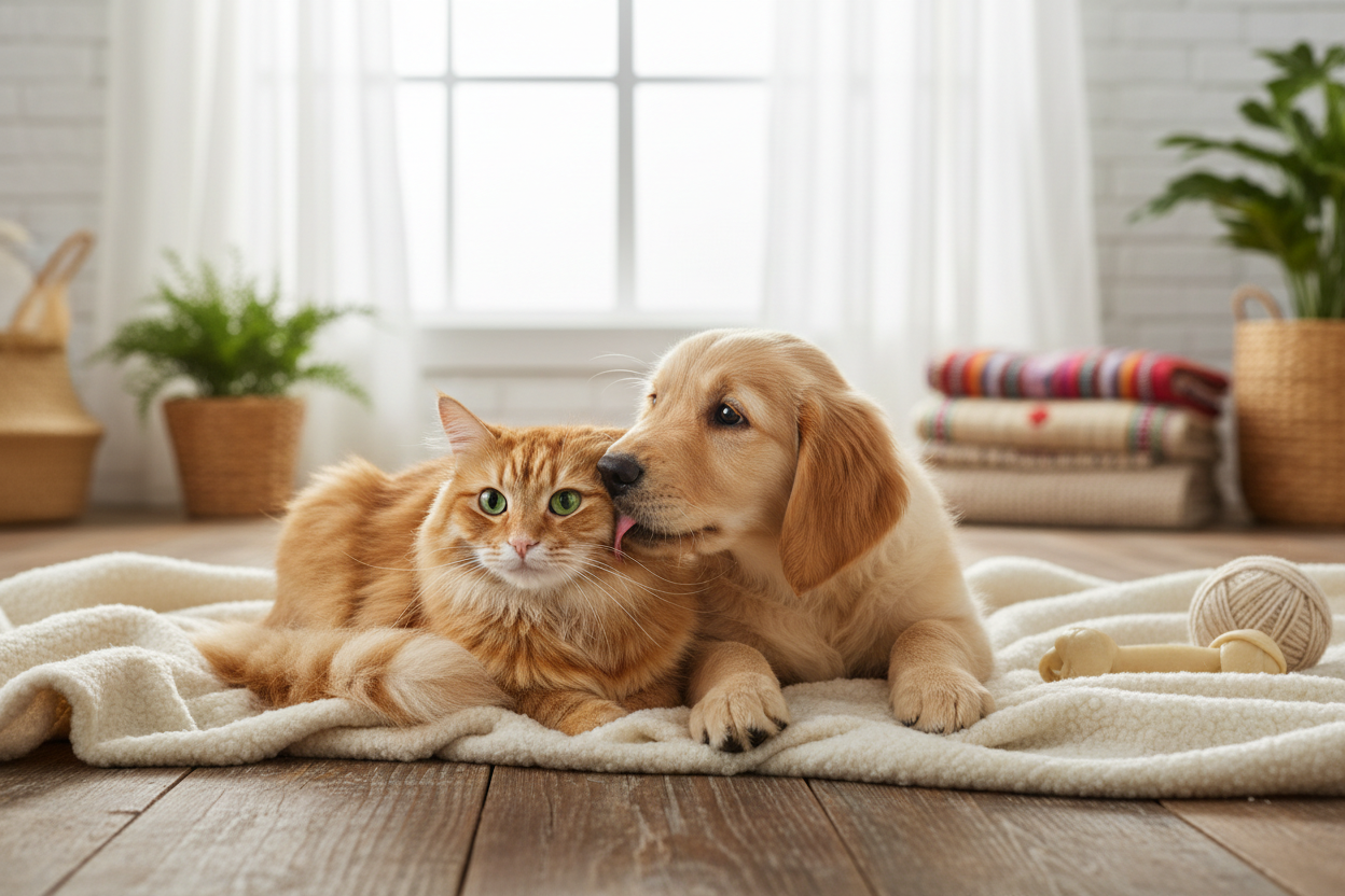 cute cat and dog